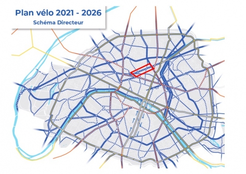 schéma directeur des pistes cyclables de Paris